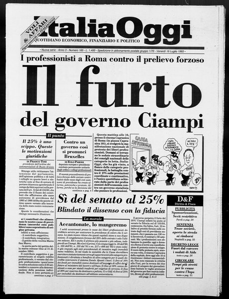 Italia oggi : quotidiano di economia finanza e politica